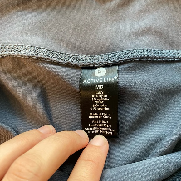 Nice Mesh Side Panel Yoga & Pilates Athletic Leggings Capri Length Pocket M - Picture 11 of 12